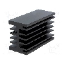 Radiator extrudat, aluminiu, 75mm x 46mm, neagra, FISCHER ELEKTRONIK - SK 112 75 SA