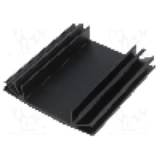 Radiator extrudat, aluminiu, 75mm x 70mm, neagra, FISCHER ELEKTRONIK - SK 07 75 SA