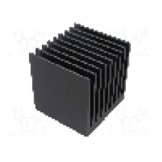 Radiator extrudat, aluminiu, 75mm x 80mm, neagra, FISCHER ELEKTRONIK - SK  655  75  SA