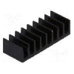Radiator extrudat, aluminiu, 7mm x 19mm, neagra, FISCHER ELEKTRONIK - ICKSMDB7SA