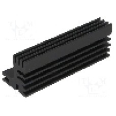 Radiator extrudat, aluminiu, 84mm x 30mm, neagra, FISCHER ELEKTRONIK - SK125-84SA