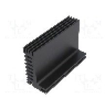 Radiator extrudat, aluminiu, 84mm x 55mm, neagra, FISCHER ELEKTRONIK - SK 610 84 SA