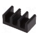 Radiator extrudat, aluminiu, 8mm x 14mm, neagra, FISCHER ELEKTRONIK - ICKSMDM8SA