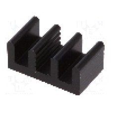 Radiator extrudat, aluminiu, 8mm x 14mm, neagra, FISCHER ELEKTRONIK - ICKSMDM8SA
