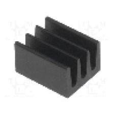 Radiator extrudat, aluminiu, 8mm x 6.3mm, neagra, FISCHER ELEKTRONIK - ICKSMDA8SA