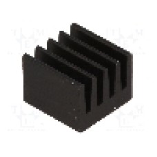 Radiator extrudat, aluminiu, 8mm x 8mm, neagra, FISCHER ELEKTRONIK - ICKSMDF8SA