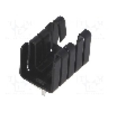 Radiator presat, 19mm x 12.7mm, negru