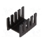 Radiator presat, aluminiu, 19.05mm x 13.21mm, negru, STONECOLD - D01A