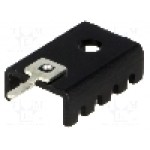 Radiator presat, aluminiu, 19.05mm x 13.21mm, negru, STONECOLD - D01PA