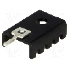 Radiator presat, aluminiu, 19.05mm x 13.21mm, negru, STONECOLD - D01PA