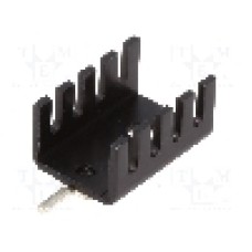 Radiator presat, aluminiu, 19.05mm x 13.21mm, negru, STONECOLD - D02PA