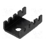 Radiator presat, aluminiu, 19.05mm x 13.21mm, negru, STONECOLD - D03A