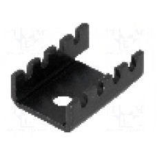 Radiator presat, aluminiu, 19.05mm x 13.21mm, negru, STONECOLD - D03A