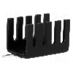 Radiator presat, aluminiu, 19.05mm x 13.21mm, negru, STONECOLD - D03PA