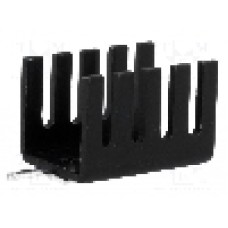 Radiator presat, aluminiu, 19.05mm x 13.21mm, negru, STONECOLD - D03PA