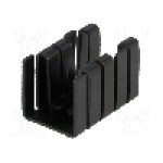 Radiator presat, aluminiu, 19mm x 12.8mm, negru, STONECOLD - HS-010