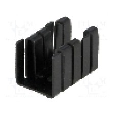 Radiator presat, aluminiu, 19mm x 12.8mm, negru, STONECOLD - HS-010