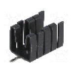 Radiator presat, aluminiu, 19mm x 12.8mm, negru, STONECOLD - HS-011