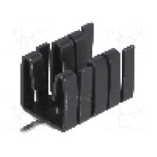 Radiator presat, aluminiu, 19mm x 12.8mm, negru, STONECOLD - HS-011