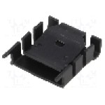 Radiator presat, aluminiu, 25.4mm x 25mm, negru, FISCHER ELEKTRONIK - FK224SA2202