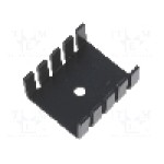 Radiator presat, aluminiu, 30mm x 25mm, negru, STONECOLD - HS-002