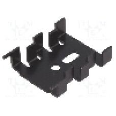 Radiator presat, aluminiu, 33mm x 25.4mm, negru, FISCHER ELEKTRONIK - FK212SACB