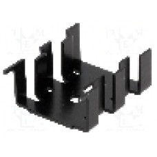 Radiator presat, aluminiu, 33mm x 25.4mm, negru, FISCHER ELEKTRONIK - FK216SACB