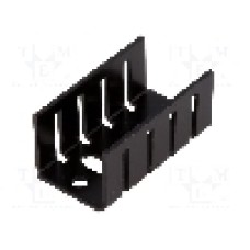 Radiator presat, aluminiu, 35mm x 18.5mm, neagra, FISCHER ELEKTRONIK - ICK35SA