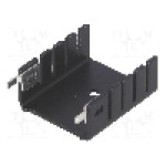 Radiator presat, aluminiu, 25.4mm, negru, STONECOLD - HS-003