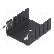 Radiator presat, aluminiu, 25.4mm, negru, STONECOLD - HS-003