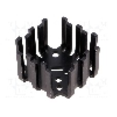 Radiator presat, aluminiu, negru, FISCHER ELEKTRONIK - FK201SACB