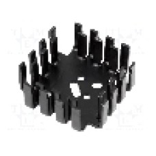 Radiator presat, aluminiu, negru, FISCHER ELEKTRONIK - FK223SACB