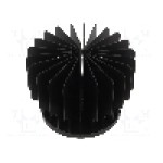 Radiator presat, aluminiu, neagra, FISCHER ELEKTRONIK - SK LED R 65 SA