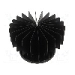 Radiator presat, aluminiu, neagra, FISCHER ELEKTRONIK - SK LED R 80 SA