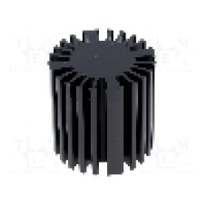 Radiator turnat, aluminiu, neagra, FISCHER ELEKTRONIK - SK 602 50 SA