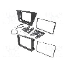 Rama adaptoare, 2 DIN, VW, negru luciu, ACV - 381320-28-1