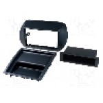 Rama adaptoare Peugeot, 2 DIN, gri inchis 