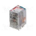 Releu electromagnetic, 110V DC, 6A, 4PDT, serie R4N, RELPOL - R4N-2014-23-1110-WT