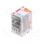 Releu electromagnetic, 120V AC, 6A, 4PDT, serie R4N, RELPOL - R4N-2014-23-5120-WTL