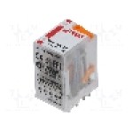 Releu electromagnetic, 12V AC, 6A, 4PDT, serie R4N, RELPOL - R4N-2014-23-5012-WT