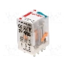 Releu electromagnetic, 12V DC, 24A, DPDT, serie R2N, RELPOL - R2N-2012-23-1012-WT Releu electromagnetic, 12V DC, 24A, DPDT, serie R2N, RELPOL - R2N-2012-23-1012-WT