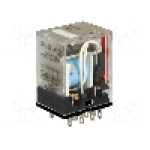 Releu electromagnetic, 12V DC, 5A, 4PDT, serie MY4, OMRON - MY4 12VDC (S)