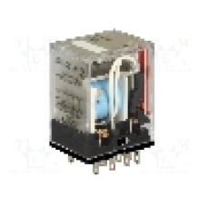 Releu electromagnetic, 12V DC, 5A, 4PDT, serie MY4, OMRON - MY4 12VDC (S)