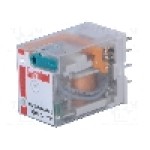 Releu electromagnetic, 12V DC, 6A, 4PDT, serie R4N, RELPOL - R4N-2014-23-1012-WTLD