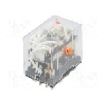 Releu electromagnetic, 220V AC, 10A, 4PDT, serie LY4, OMRON - LY4I4N 230VAC