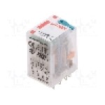 Releu electromagnetic, 220V DC, 20A, 3PDT, serie R3N, RELPOL - R3N-2013-23-1220-WTLD
