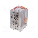 Releu electromagnetic, 230V AC, 20A, 3PDT, serie R3N, RELPOL - R3N-2013-23-5230-WT