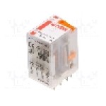 Releu electromagnetic, 24V AC, 20A, 3PDT, serie R3N, RELPOL - R3N-2013-23-5024-WT