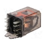 Releu electromagnetic, 24V AC, 25A, DPDT, serie RM8, TE Connectivity - 2-1393147-9