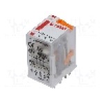 Releu electromagnetic, 24V AC, 6A, 4PDT, serie R4N, RELPOL - R4N-2014-23-5024-WT
